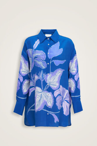 İmannoor x Rawdah Mecca Rose Sax Silk Shirt 