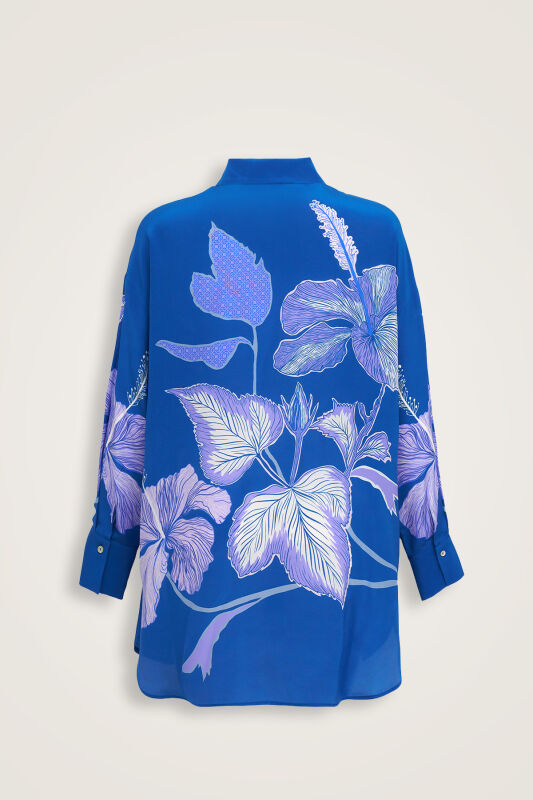 İmannoor x Rawdah Mecca Rose Sax Silk Shirt - 2