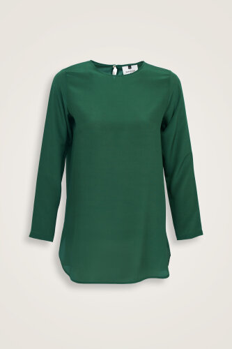 Imannoor x Rawdah Solid Color Çağla Crepe Silk Blouse 
