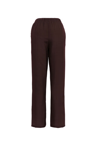 Imannoor x Rawdah Solid Color Coffee Silk Pants - 2