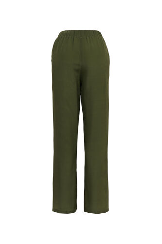 Imannoor x Rawdah Solid Color Green Silk Pants - 2