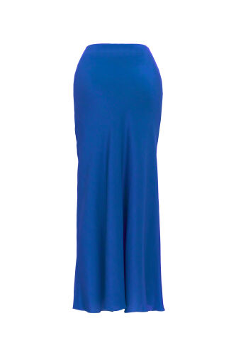 Imannoor x Rawdah Solid Color Saxe Crepe Silk Skirt - 2