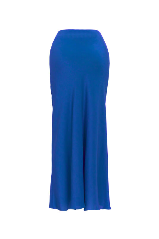 Imannoor x Rawdah Solid Color Saxe Crepe Silk Skirt - 2