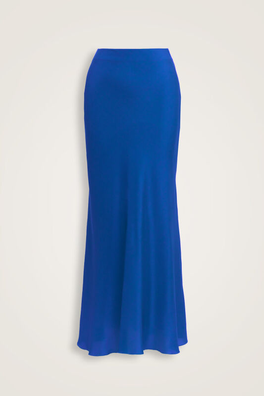 Imannoor x Rawdah Solid Color Saxe Crepe Silk Skirt - 1