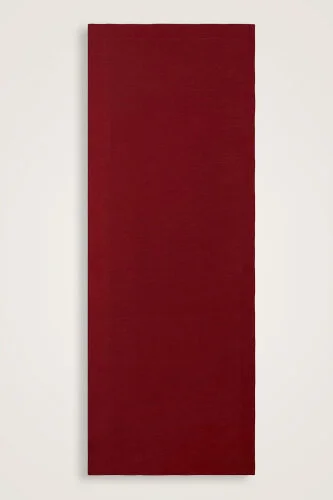 Zincir Kare Bordo Pamuk İpek Şal 70x210 - 2