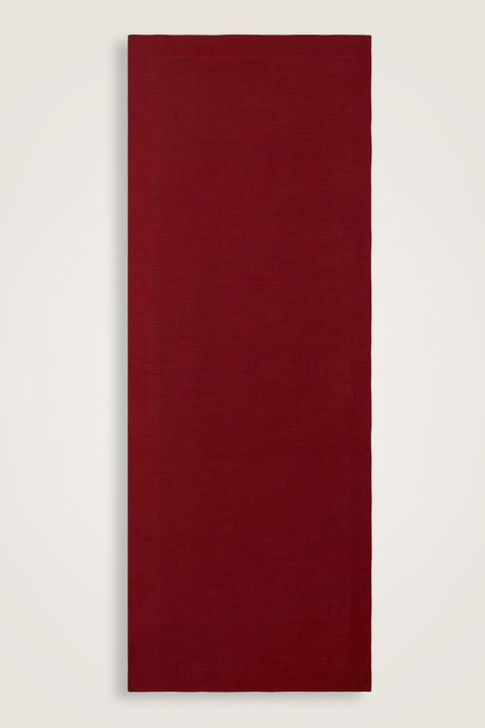 Zincir Kare Bordo Pamuk İpek Şal 70x210 - 2