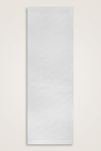 İmza I Beyaz Jakar İpek Şal 70x210 - Imannoor (1)