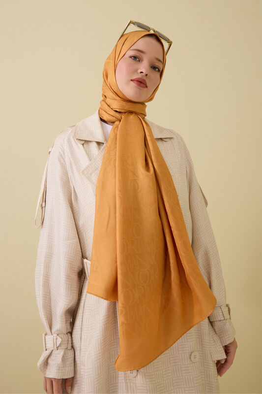 İmza I Safran Jakar İpek Şal 70x210 - 1