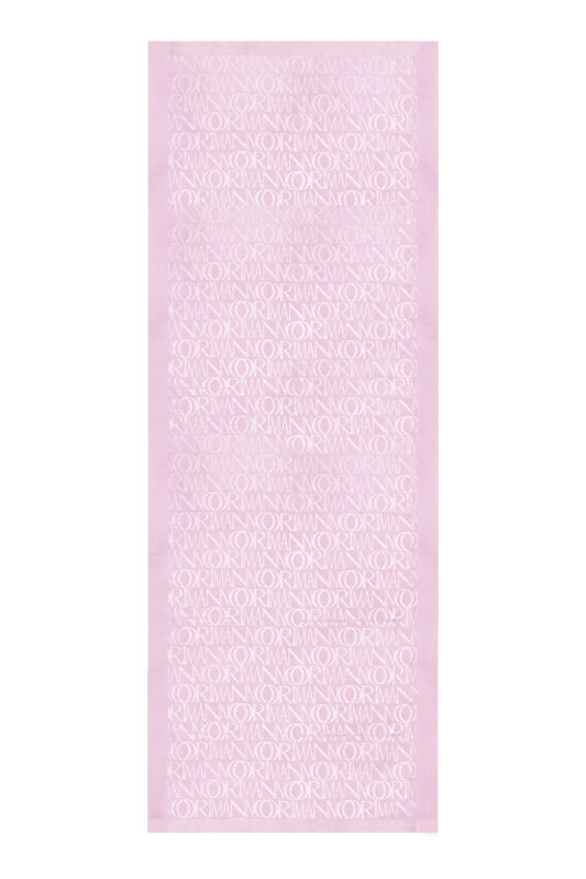 İmza Monogram Açık Pembe Shiny Jakar Şal 70x200 - 1