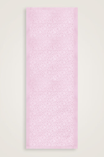 İmza Monogram Açık Pembe Shiny Jakar Şal 70x200 