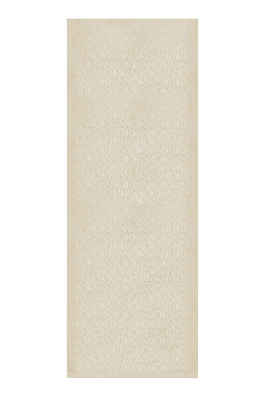 İmza Monogram Bal Beji Shiny Jakar Şal 70x200 - 1