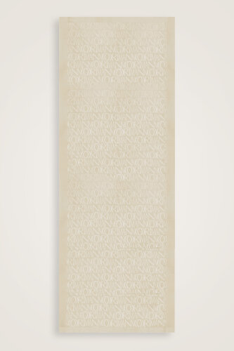 İmza Monogram Bal Beji Shiny Jakar Şal 70x200 