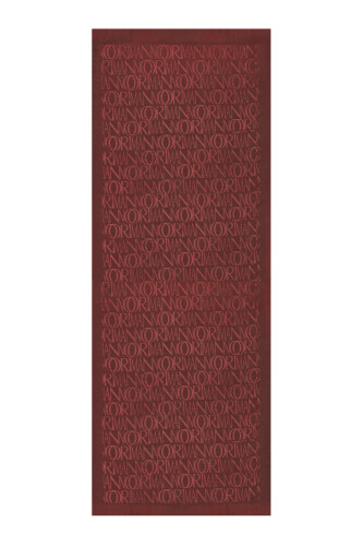 İmza Monogram Bordo Shiny Jakar Şal 70x200 