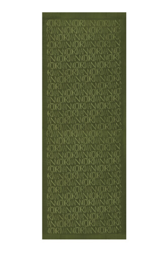 İmza Monogram Haki Shiny Jakar Şal 70x200 