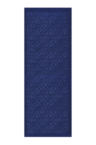 İmza Monogram Lacivert Shiny Jakar Şal 70x200 - 1