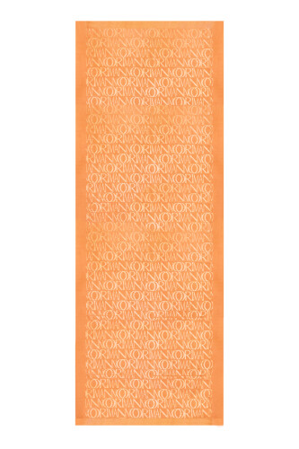 İmza Monogram Şeftali Shiny Jakar Şal 70x200 