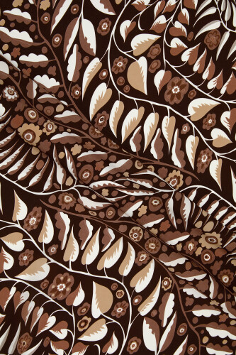 Ivy Labyrinth Silk Shawl Brown - 4