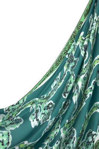 Ivy Silk Shawl Green - 5