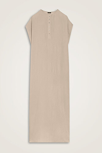 Journey to Love Beige Naia Cotton Sleeveless Dress - 1