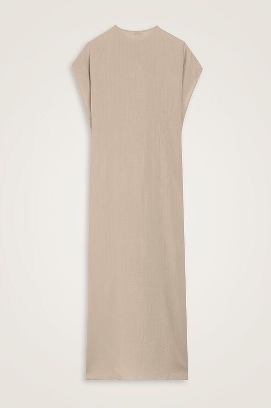 Journey to Love Beige Naia Cotton Sleeveless Dress - 3