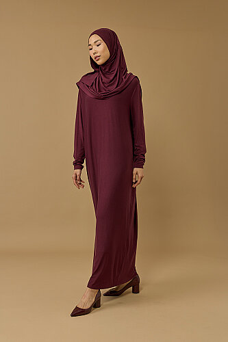 Journey to Love Burgundy Jersey Dress - 2