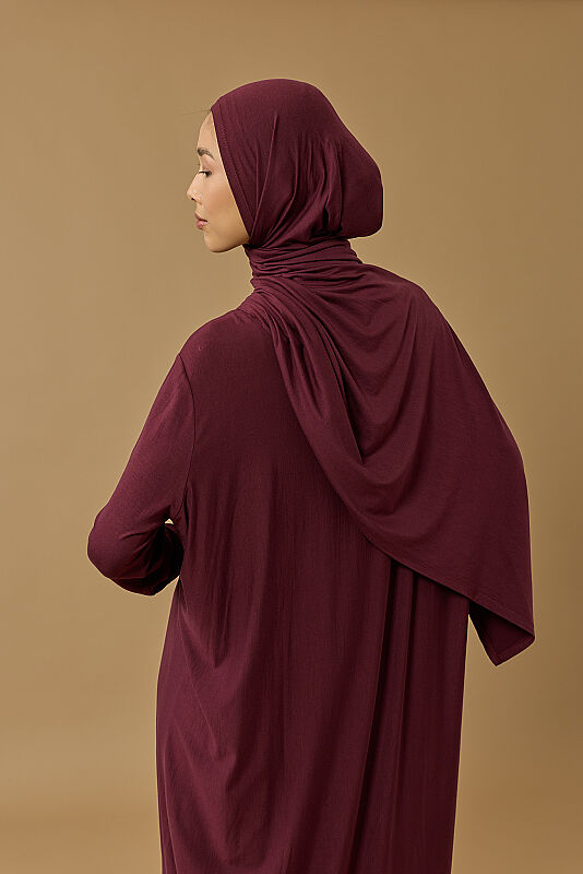 Journey to Love Burgundy Jersey Dress - 3