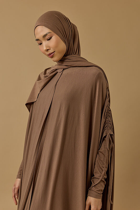 Journey to Love Cappuccino Cotton Abaya - 3