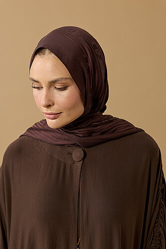 Journey to Love Dark Brown Cotton Abaya - 5