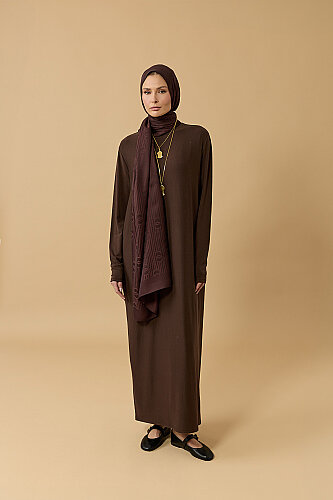 Journey to Love Dark Brown Jersey Dress 