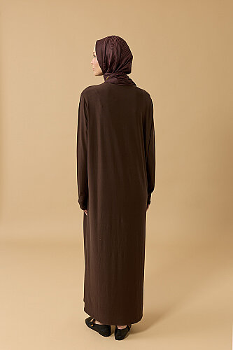 Journey to Love Dark Brown Jersey Dress - 3