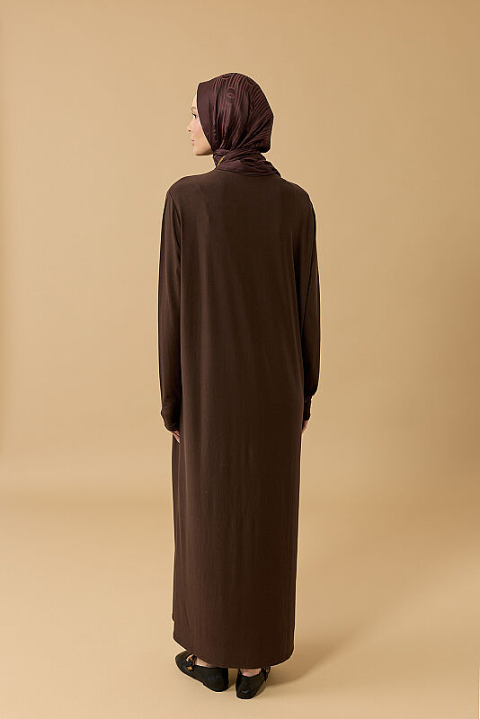 Journey to Love Dark Brown Jersey Dress - 3