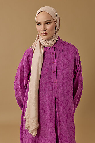 Journey to Love Fuchsia Lined Linen Shirt Dress - 4