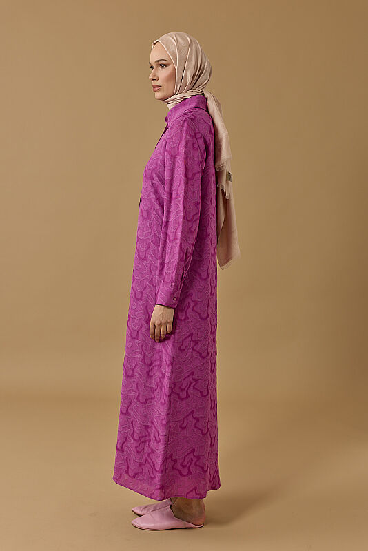 Journey to Love Fuchsia Lined Linen Shirt Dress - 7