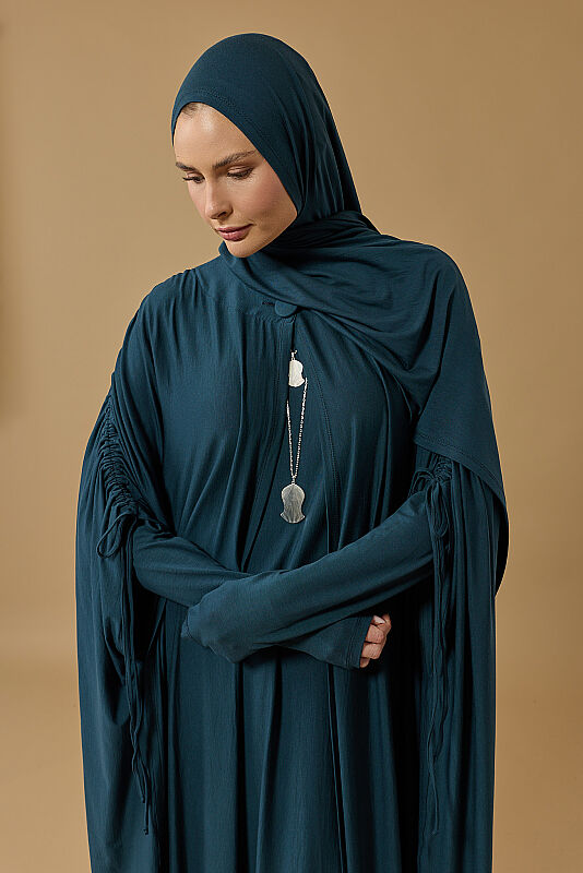 Journey to Love Navy Blue Cotton Abaya - 2