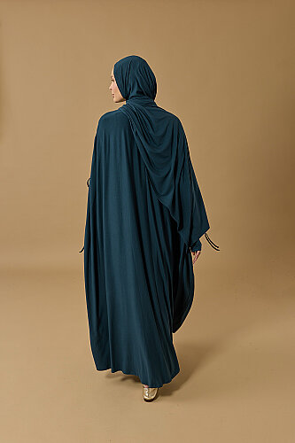 Journey to Love Navy Blue Cotton Abaya - 5