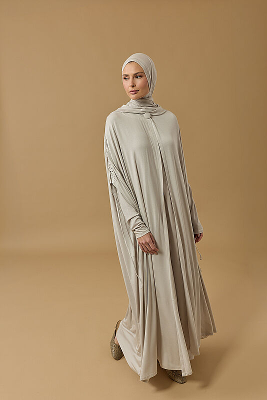 Journey to Love Stone Cotton Abaya - 1