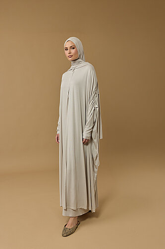 Journey to Love Stone Cotton Abaya - 2