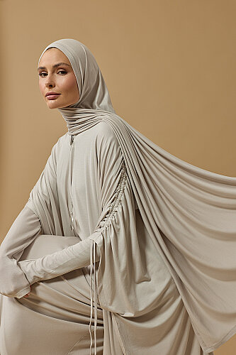 Journey to Love Stone Cotton Abaya - 5
