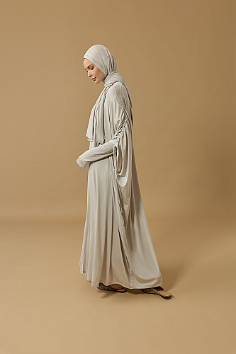 Journey to Love Stone Cotton Abaya - 4