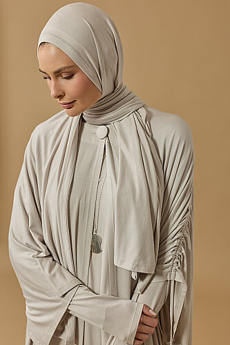 Journey to Love Stone Cotton Abaya - 3