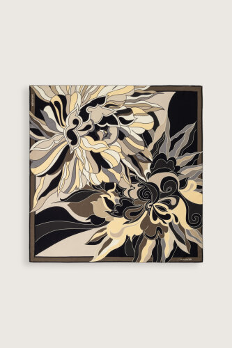 Joy Beige Silk Twill Scarf - 2