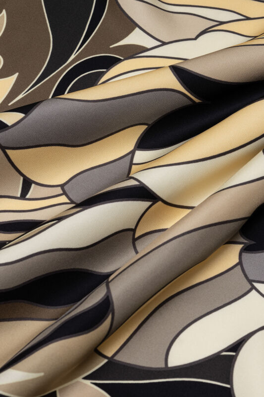 Joy Beige Silk Twill Scarf - 4