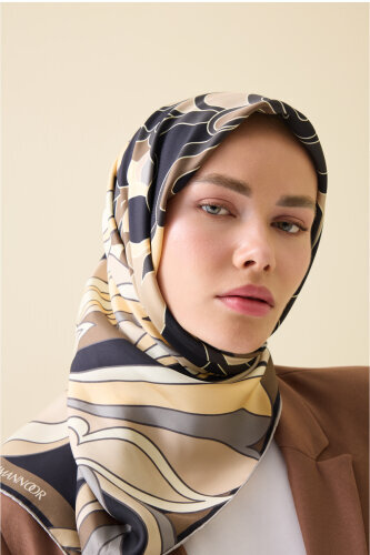 Joy Beige Silk Twill Scarf 