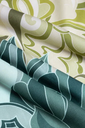 Joy Pattern Oil Green Cotton Silk Shawl - 3