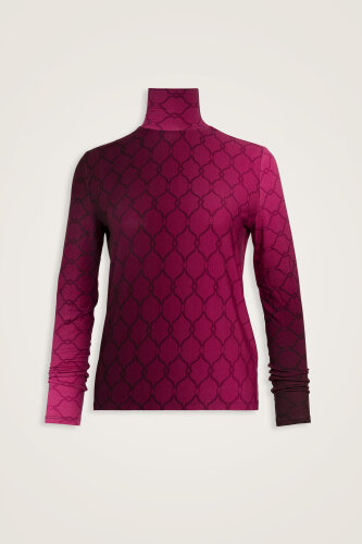 Kafes Degrade Bordo Kısa Supreme Bluz - Imannoor