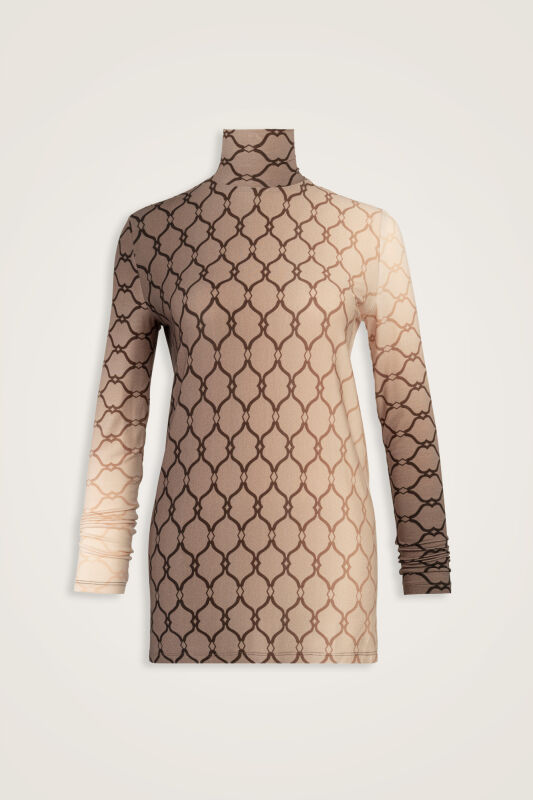 Kafes Degrade Gri Uzun Supreme Bluz - 1