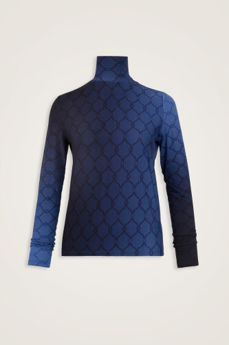 Kafes Degrade Lacivert Kısa Supreme Bluz - Imannoor