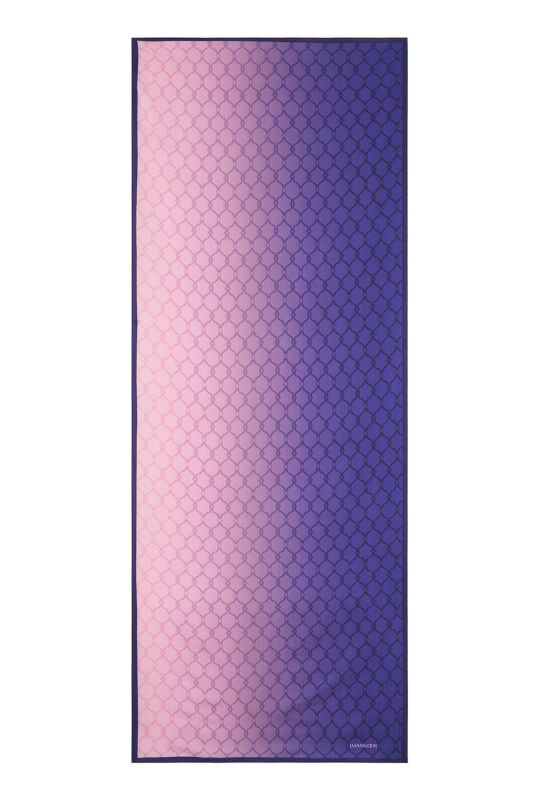 Kafes Degrade Mor Floş Viskon Şal 70x210 - 2