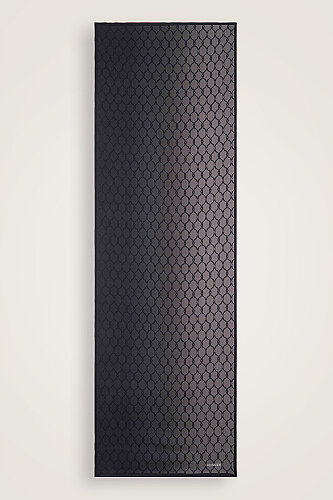 Kafes Degrade Siyah Floş Viskon Şal 70x210 - Imannoor (2)