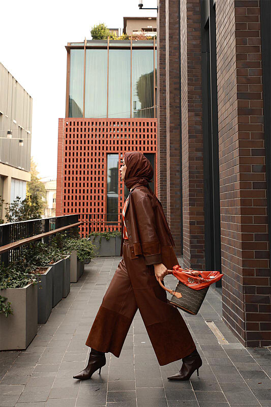 Kahverengi Deri Pantolon - 1